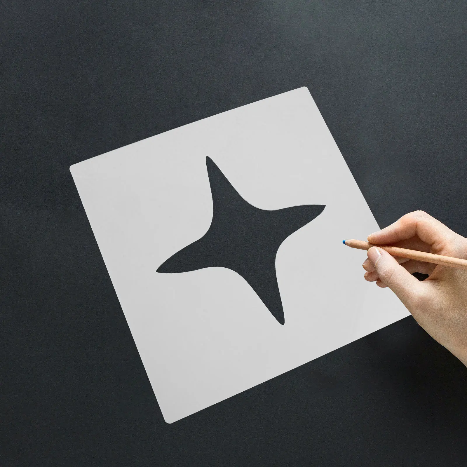 

8 Pcs Large Stencils for Painting on Wood Walls Floor Floors Craft Template Star PP