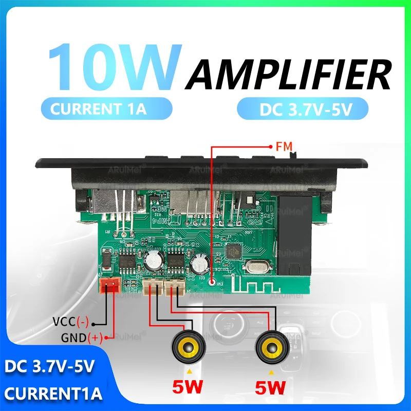 10 واط كاملة بلوتوث 5.0 مكبر للصوت عدة مع كابل يو اس بي عن بعد تيار مستمر 3.7-5 فولت نظام ستيريو صغير هدية لسطح المكتب المحمولة المتكلم الكمبيوتر
