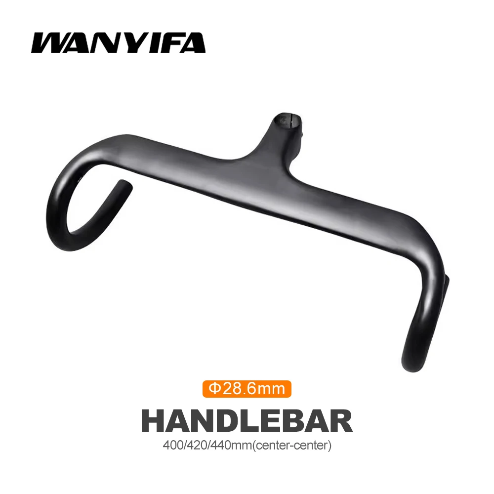 

Wanyifa UD Full Carbon Fiber Integrated Road Bicycle Handlebar Bike Handle Bent Bars With Stem 400/420/440mm Bicycle Parts