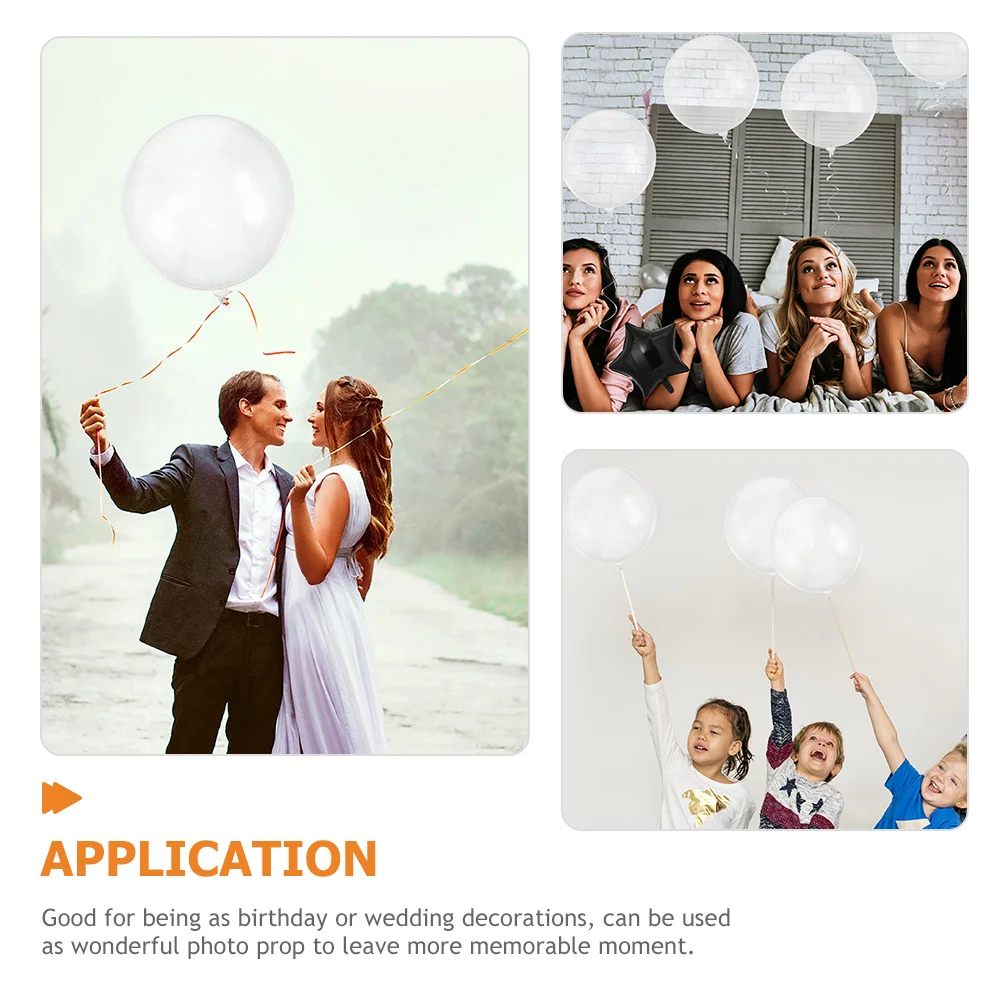 

10Pcs Clear Balloons Transparent Party Decorations Durable Safe Long Service Bachelorette New Year Festival Balloons