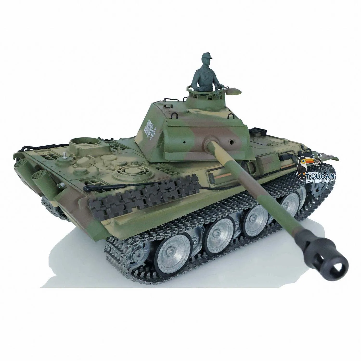 HENG LONG 1/16 Scale RC ถังรุ่น RTR 3879 7.0 ที่กําหนดเอง Panther G โลหะแทร็กล้อ 360 องศาป้อมปืน Rotatio ของเล่น TH17491