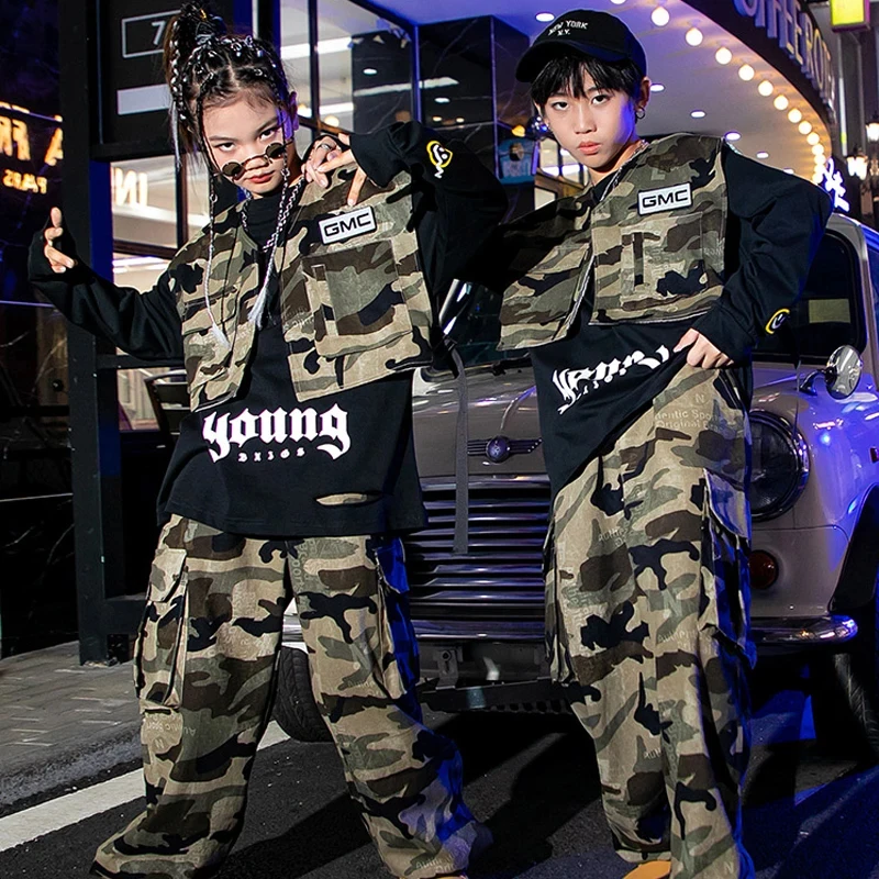 

★Halloween Cosplay Costume Fashion Jazz Clothes Cool Street Dance s For s Hip Hop Clothing Camouflage Vest 2026 New ♥Look Me ←_←