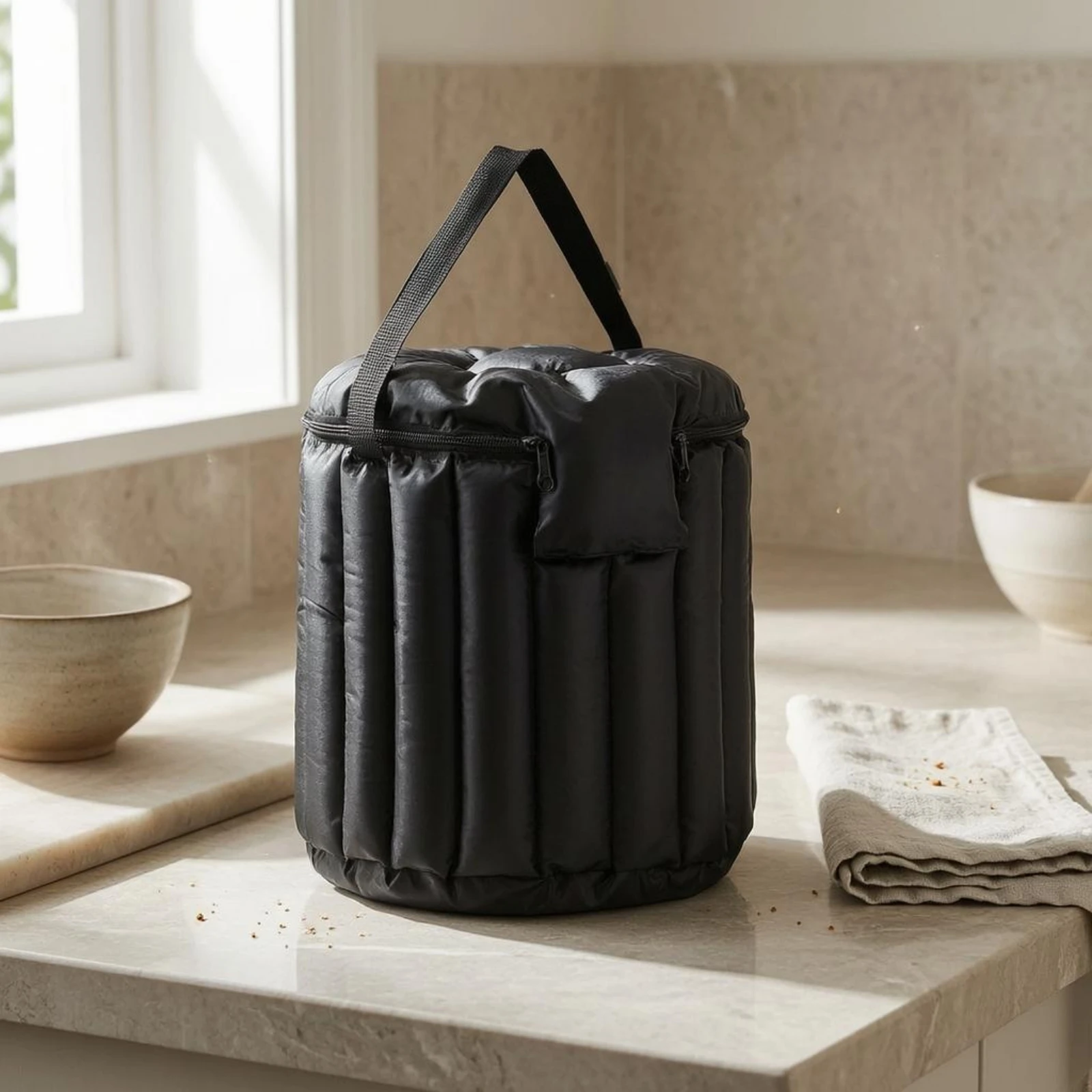Padded Pressure Cooker Bag Insulated Pressure Cooker Bag Cookware Transport Portable Black