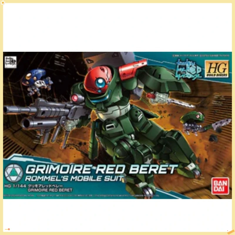 

In stock Bandai Original 1/144 HGBD 003 Red Beret Grimoa Assembly model collect Holiday Gifts roger figure one piece Trendy toys