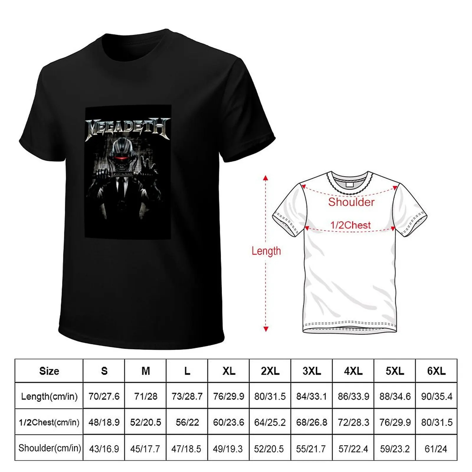 Big Discount of Mega deth T-Shirt Summer Casual Loose T-Shirt
