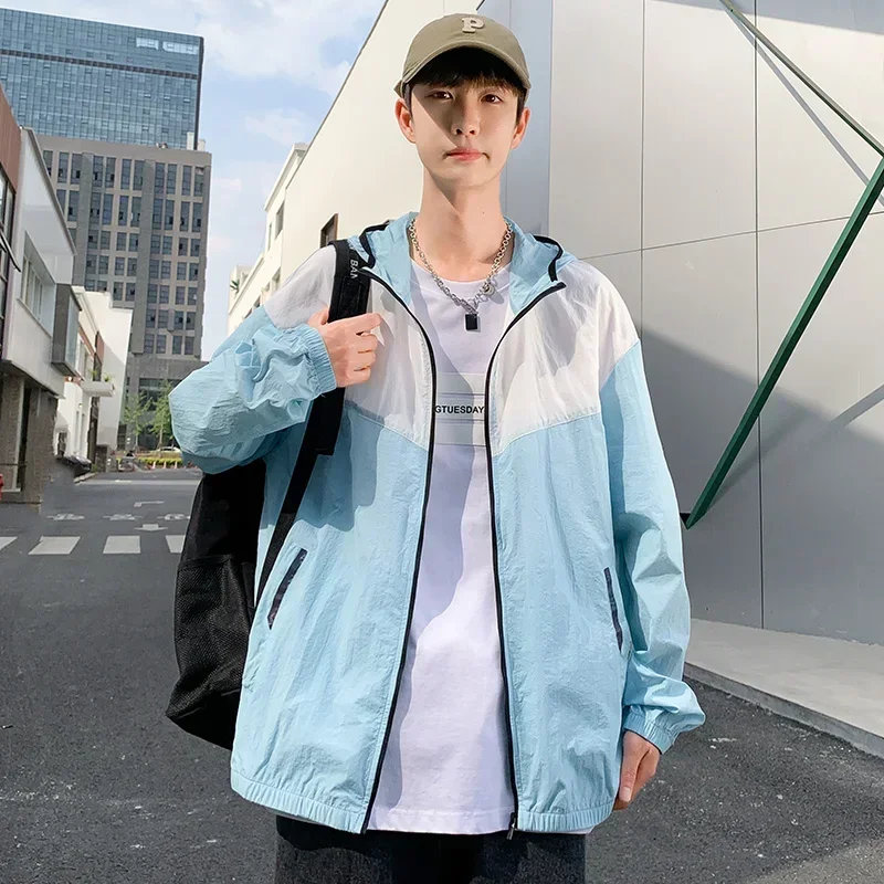 الرجال التبريد الدراجات سترة عارضة أزياء طويلة الأكمام معطف في الهواء الطلق ملابس الحماية من الشمس الصيف خفيفة الوزن هوديي قميص خندق #5