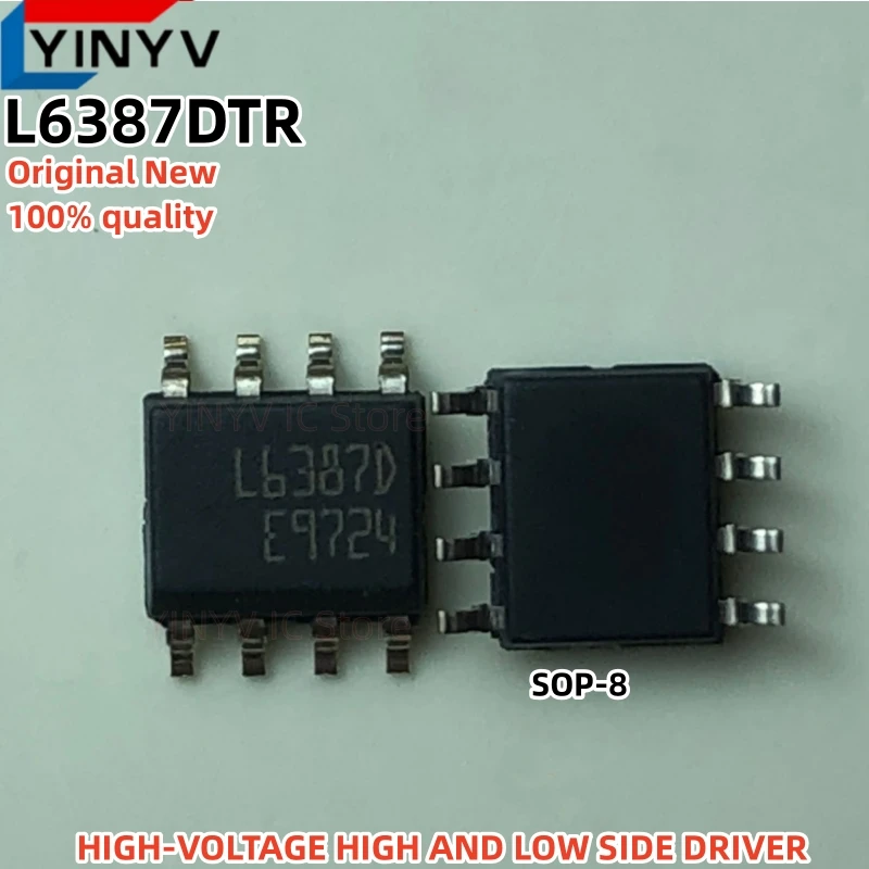 10Pcs/LOT L6387D L6387DTR L6387D013TR SOP-8 L6387 HIGH-VOLTAGE HIGH AND LOW SIDE DRIVER Chip Original New 100% Quality