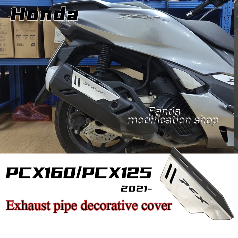 For Honda PCX160 PCX125 2021 2022 2023 Exhaust pipe decorative cover motorcycle accessories