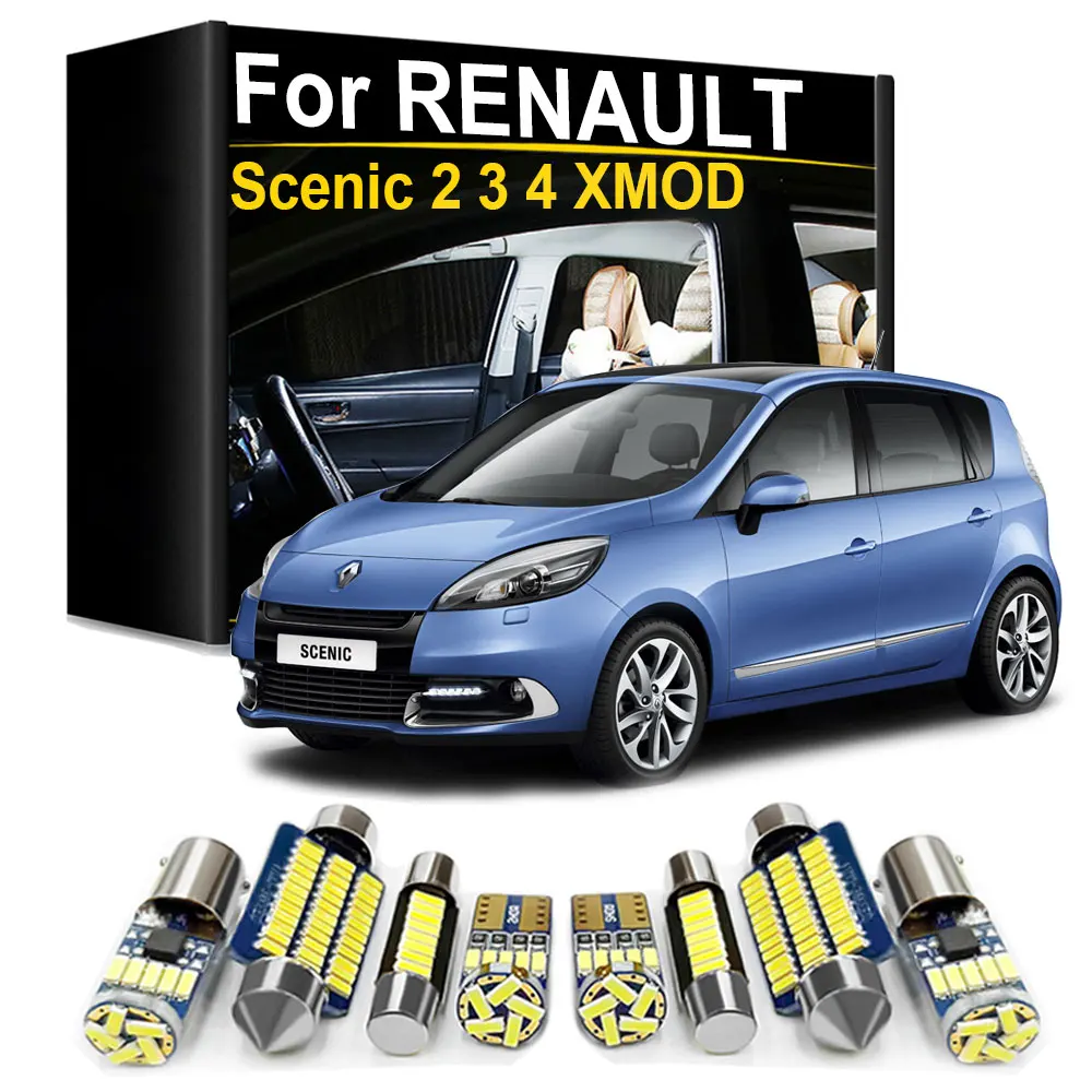 Interior LED Light Kit Canbus For Renault Scenic 2 3 4 XMOD 2003- 2009 2010 2011 2012 2013 2014 2015 2016 2017 2018 2019 2020
