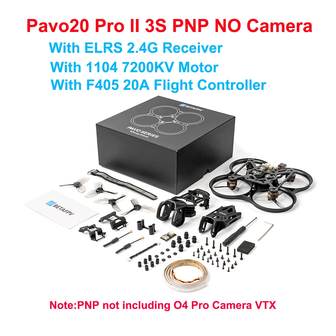 BETAFPV Pavo20 O4 Pro II Brush - Drone Battery 3S ulasan dan harga