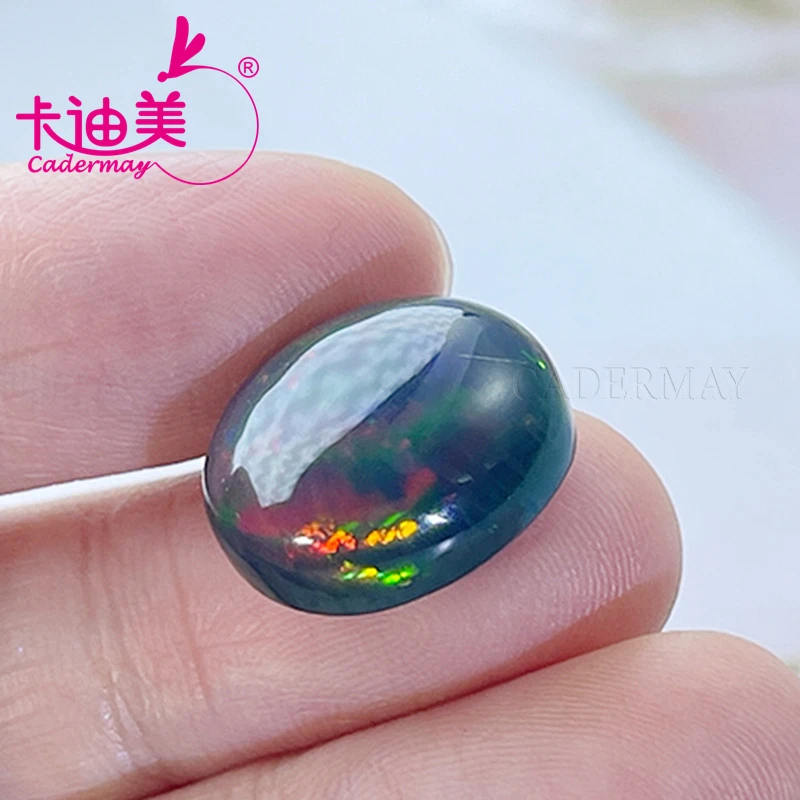 

CADERMAY Cabochon Cut 100% Natural Opal Loose Stone With Certificate Oval Shape Beads For Jewelry Making