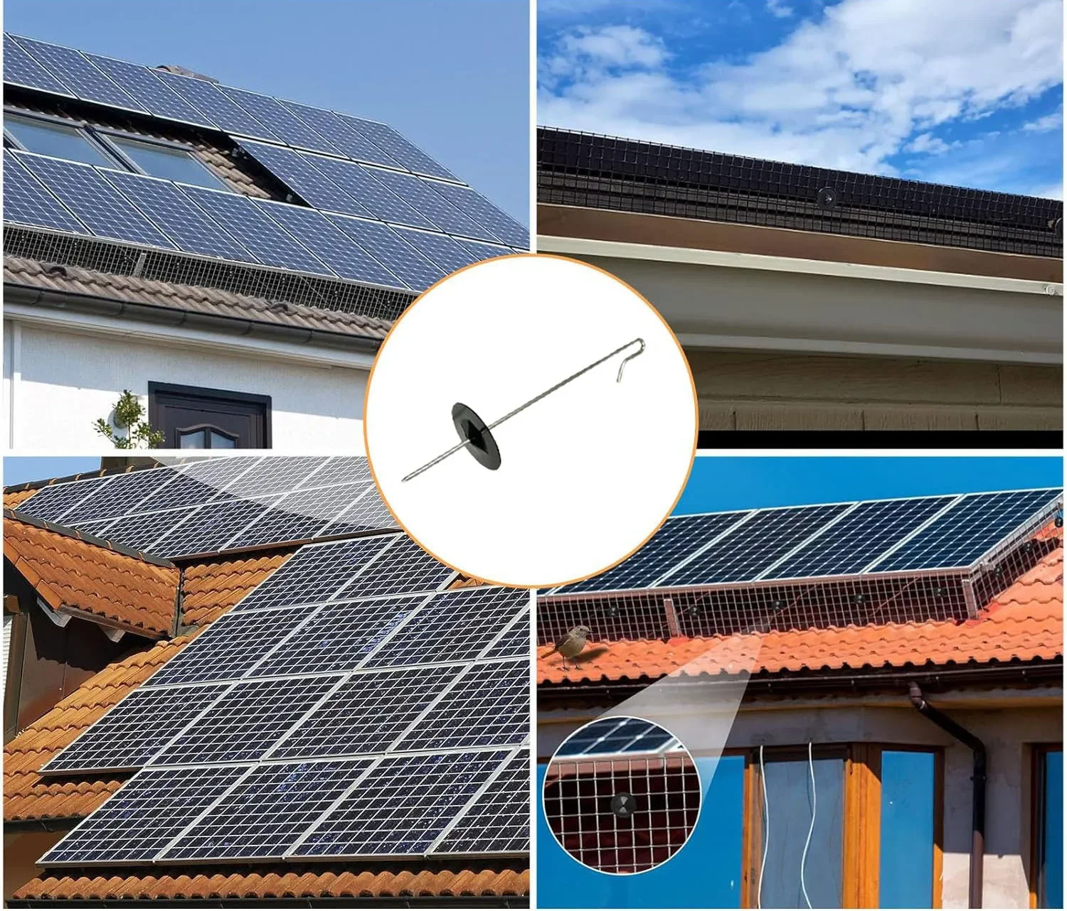 50 مجموعة من مشابك حماية الطيور ذات الألواح الشمسية