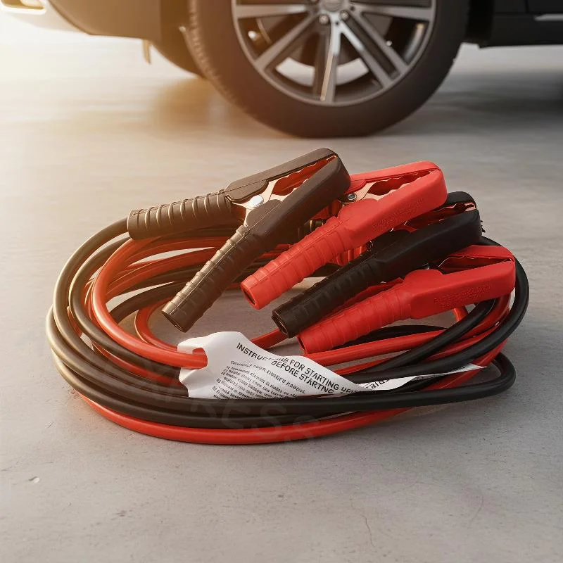 [M] Car Battery Booster Cable Pure Copper 2000A Heavy Duty Jumper Wire All Insulated Clamp For Car Emergency Jump Start