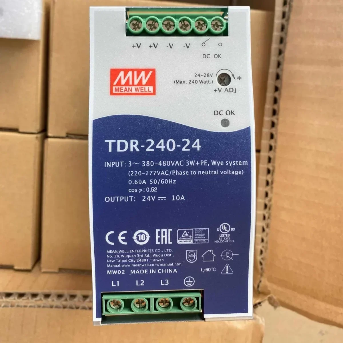 Taiwan Mingwei Switching Power Supply Rail Type HDR-15-12 HDR-60-12 DR-15-24 Shield Accessories