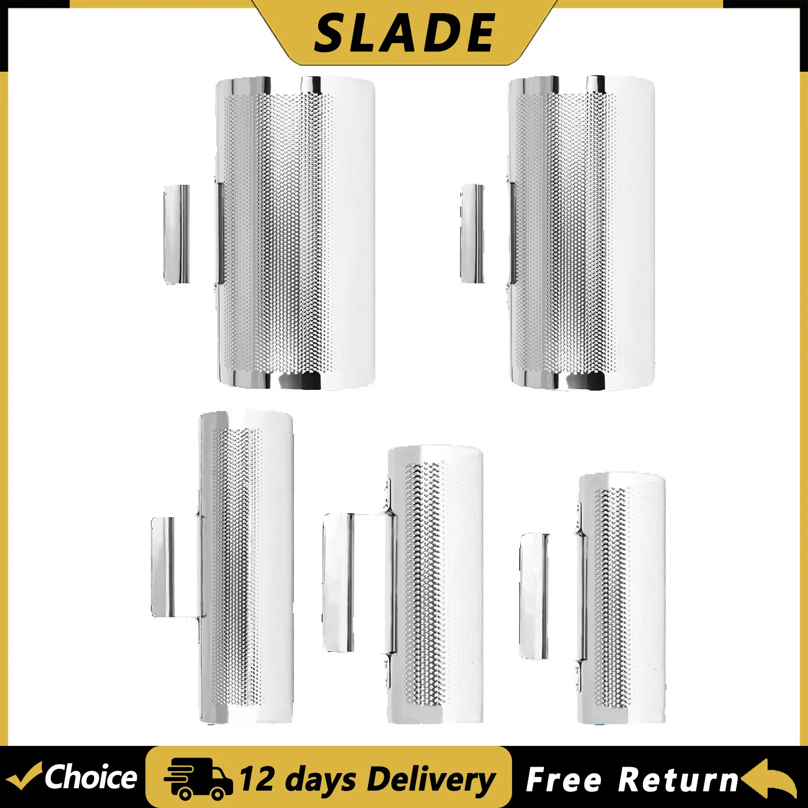 SLADE Stainless Steel Guiro with Scraper Shaker Percussion Instruments Ergonomic Design Musical Training Tool for Stage Shows