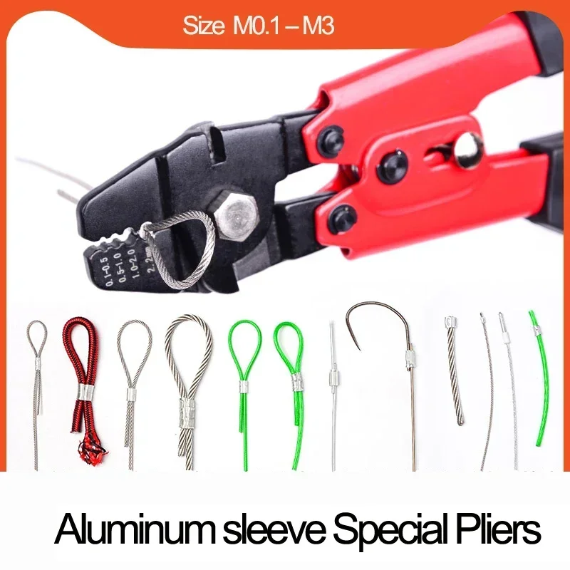 Industrial Grade Special Pliers for Aluminum Sleeve Of Steel Wire Rope Cutting And Crimping 2 in 1 Size 10 Inches Or 14 Inches