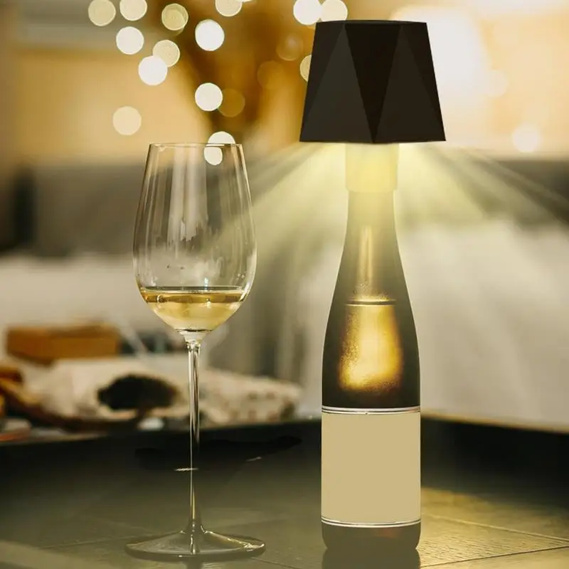 Led Bottle Lamp 3 Color Adjustable Desk Lamp Sleek Bottle Lamp Led Light Touch Control For Champagne Magnums Vodka Gin Bottle