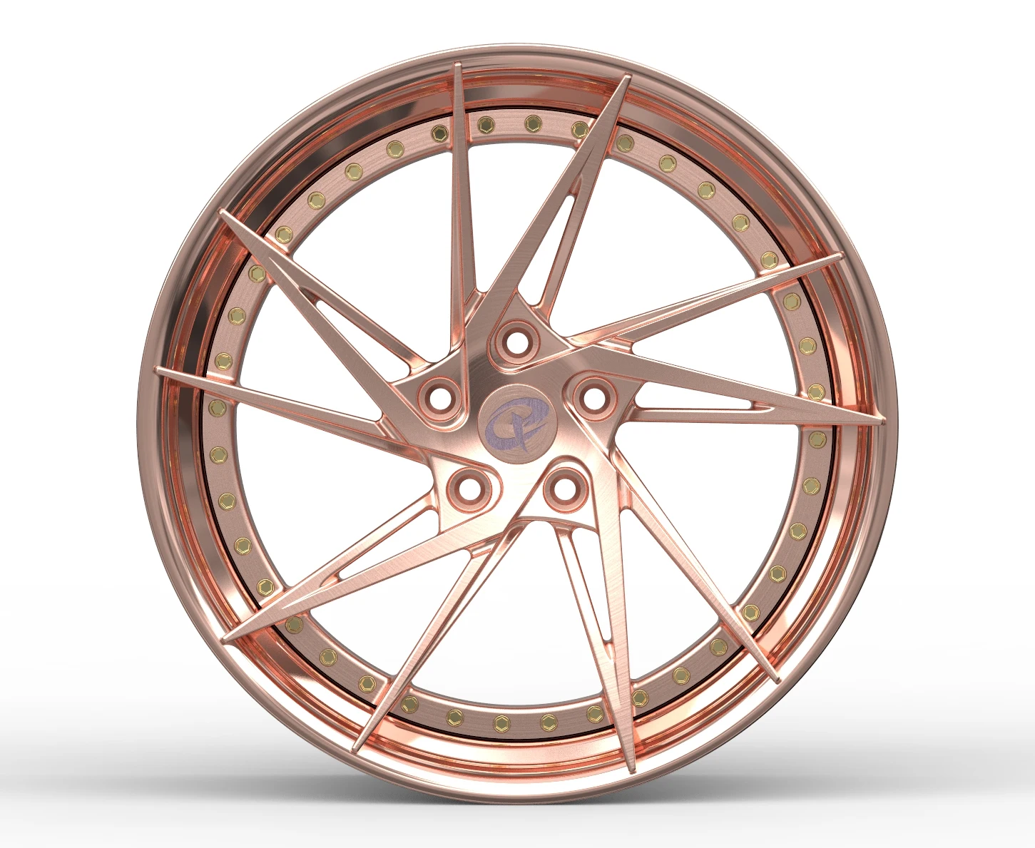 

Custom Two-Pieces Aluminum Alloy Rims Forged Wheels 5x108 5x112 5x114.3 5x120 5x127 5x130 Hubs