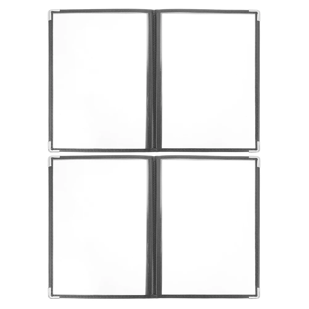 

2pcs Recipe Clear PVC Menu Holder Sturdy Restaurant Hotel Covers Menu Cover Restaurant Kitchen Storage Organization