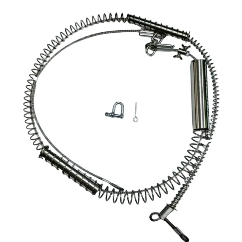 3pc  Section Double Steel Wire Stronger Spring Replacement With Nuts Wire Rope For the Wild Boar Trap Fox Trap Rabbit Trap