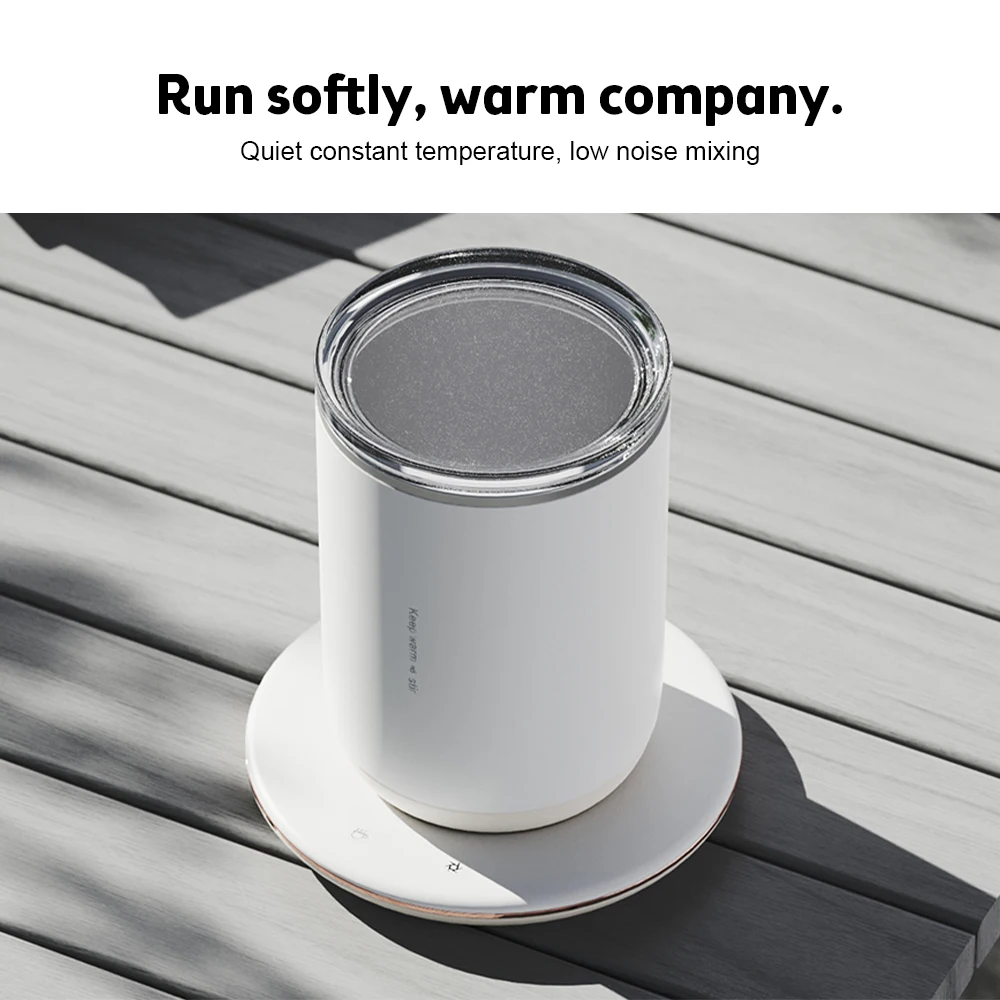 2 في 1 كوب قهوة ذاتي التحريك 60s توقف تلقائي 24 وات كوب مغناطيسي ذاتي التحريك بسعة 300 مل/10.5 أونصة