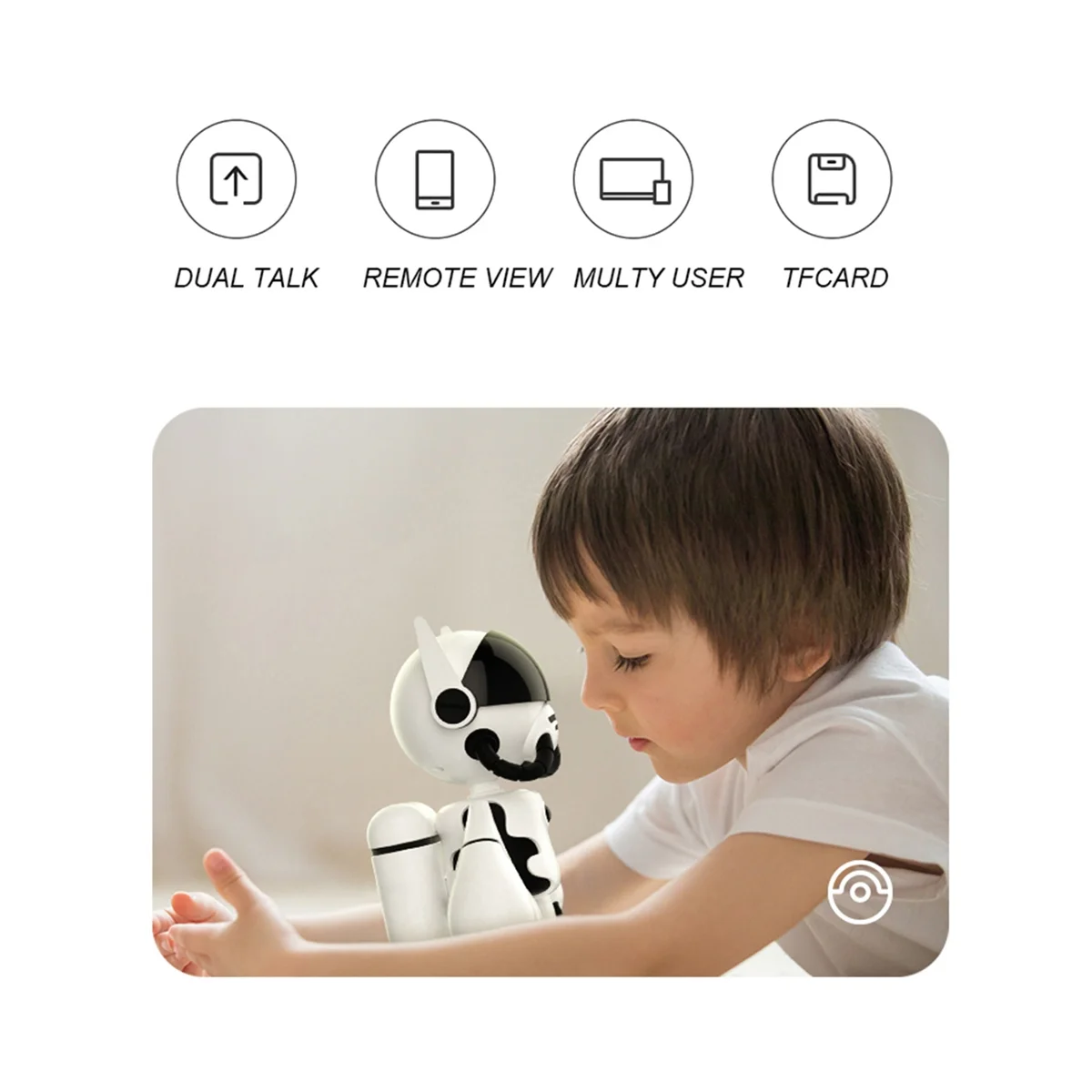 

1080P Astronaut Robot Webcam IP Wifi Wireless Baby Security Camera with Night Vision Noise Reduction(White)