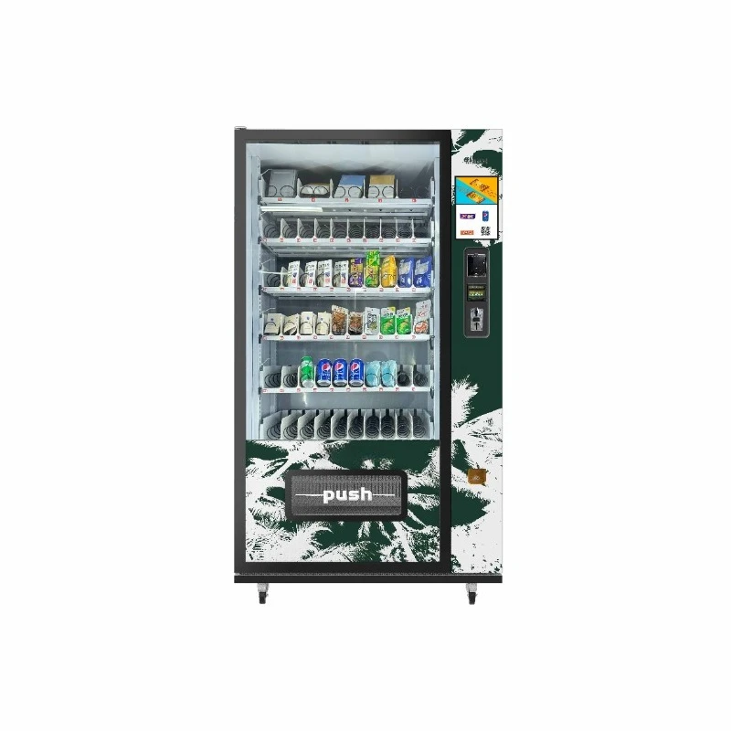 Campus Snack Beverage Vending Machine Low Noise Operation Safe Round Edges For School Student After-Class Self-Service Purchase