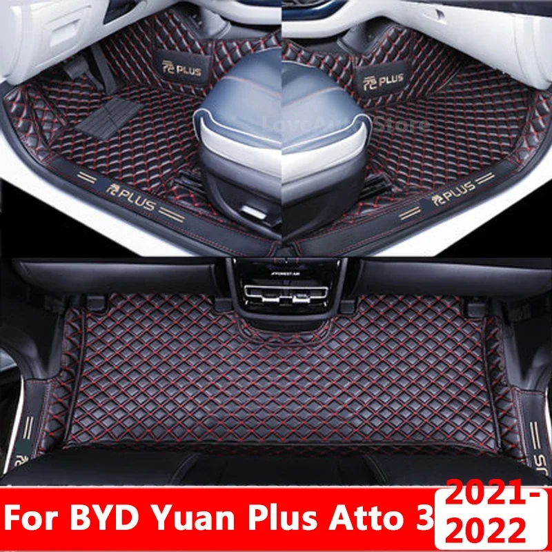 

Car Floor Mats Rugs Auto Rug Covers Pads Interior Mats Accessories Protective Wire Mats for BYD Yuan Plus Atto 3 2023 2021 2022