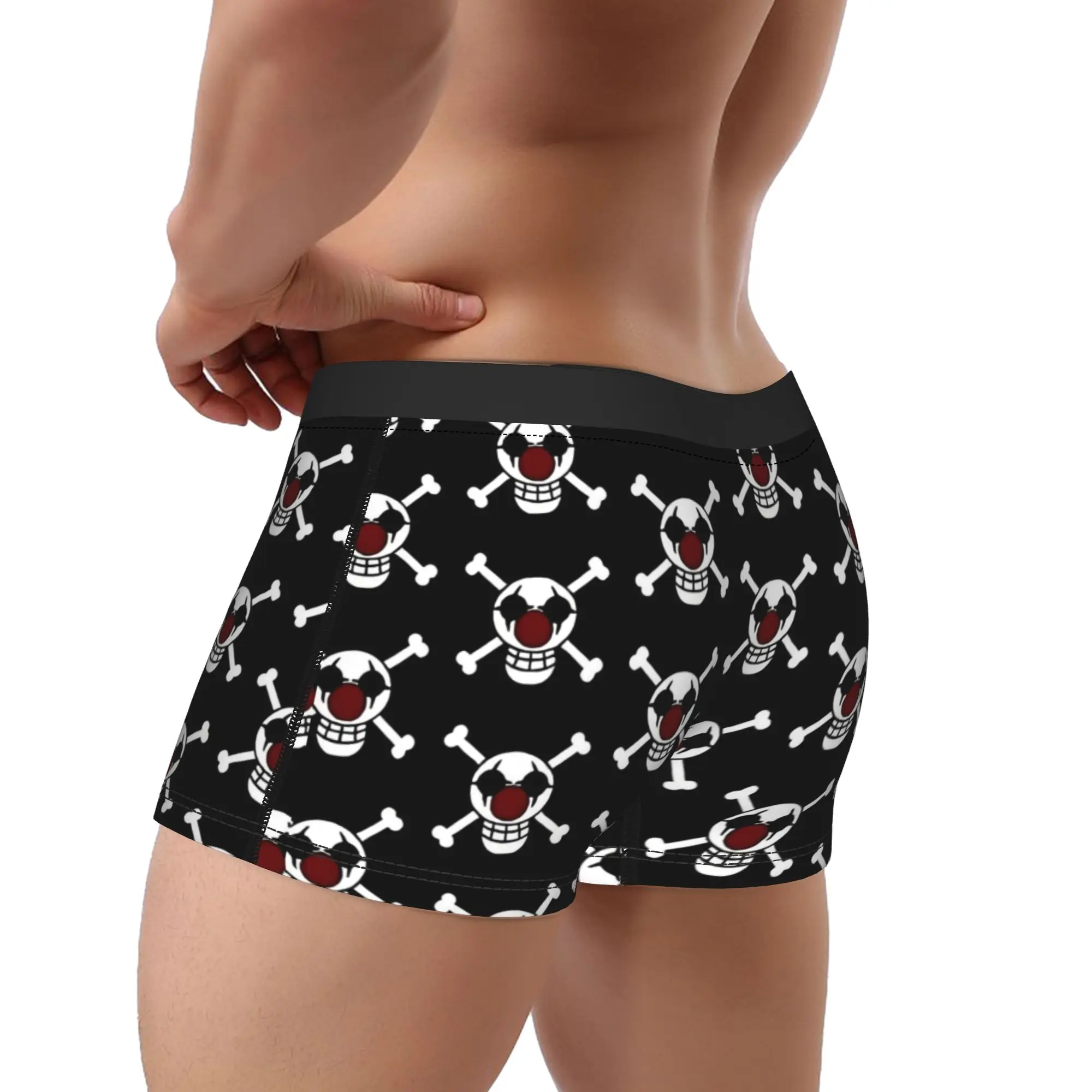 One Piece - Buggy Pirates Men's Underwear One Piece Boxer Briefs Shorts Panties Funny Soft Underpants for Homme M-XXL
