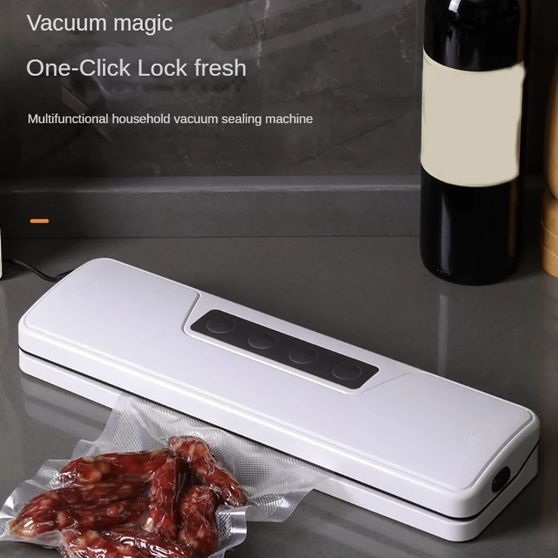 Mini Electric Vacuum Food Sealer Dry&Wet Vacuum Sealer Machine Professional Home Food Vacuum Sealer Packaging Reusable US Plug-B