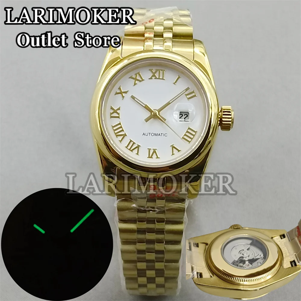 LARIMOKER 31mm Women\'s watch  3 styles border Index Watch Case Stainless Steel Strap Sapphire Glass Use NH05 Movement