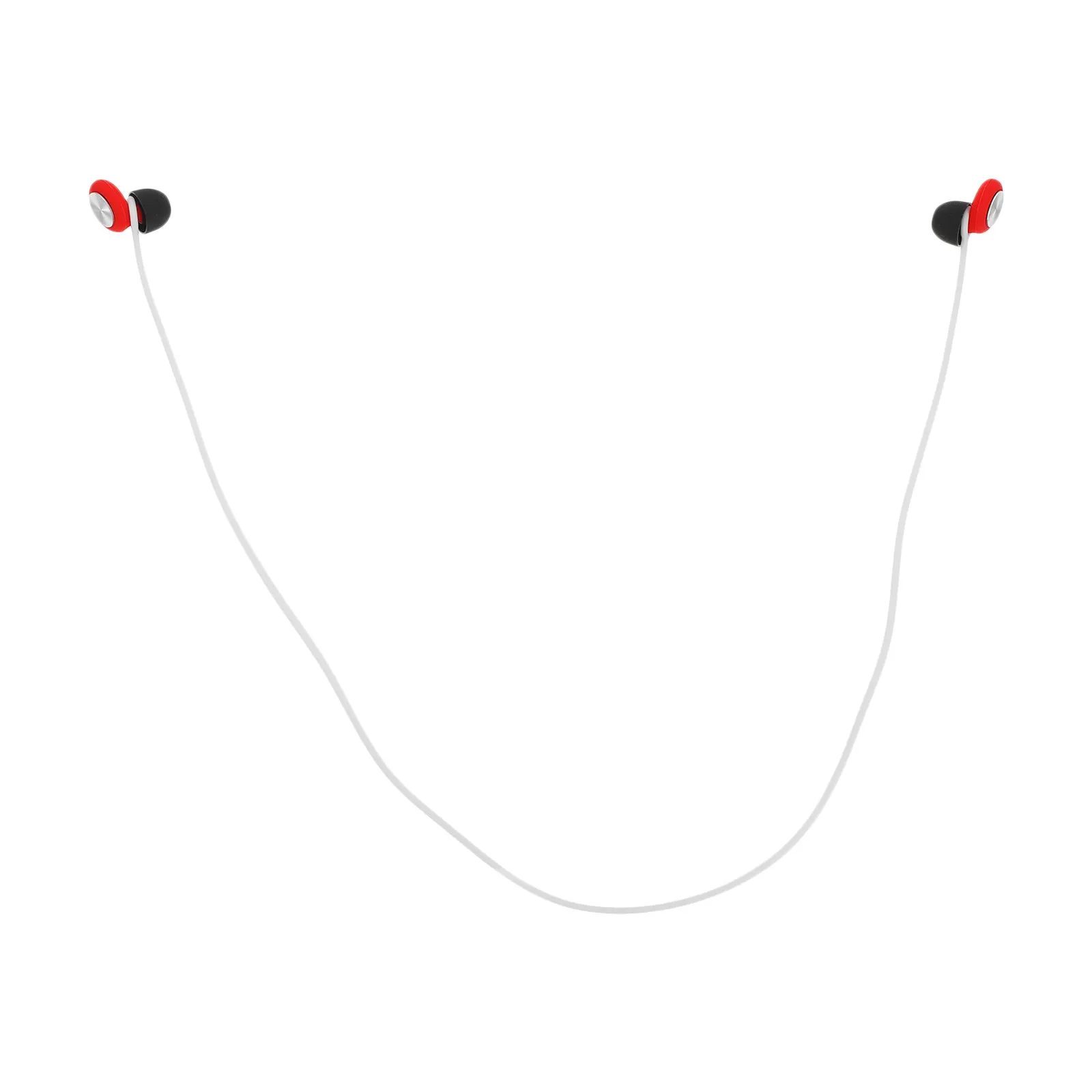 Noise Cancelling Ear Plugs Soft Silicone Red Silver Cd Pattern Standard Version with White Lanyard for Sleeping Travel Hearing