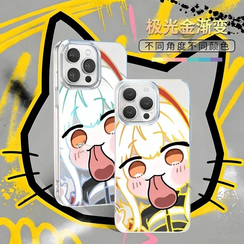 Game Funny Girl Wiš'adel Arknights Phone Case for iPhone 11 12 13 14 15 16 17 Pro Max Plus Air Cartoon naughty Aurora Cover