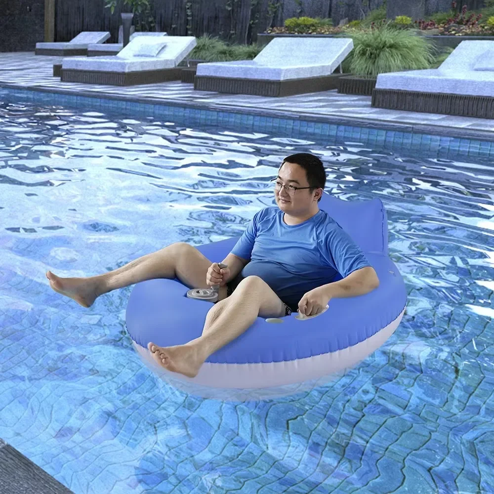 

Custom Electric Inflatable Pool Floating Chair Adult Lounger Floating Tube with Swimming and Drift Motor