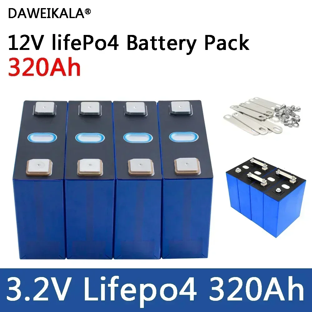 Akumulator Lifepo4 3,2 V 320 Ah Akumulator klasy A 12 V 24 V 48 V Akumulator litowo-żelazowo-fosforanowy do zasilania awaryjnego Wózek łodzi RV