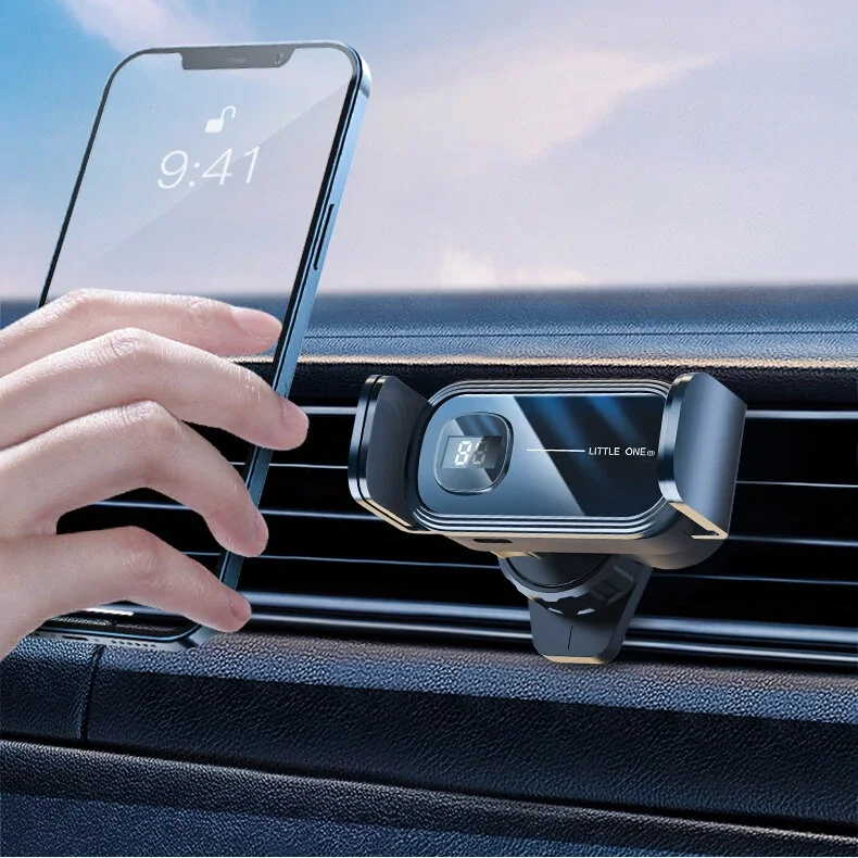 

Intelligent Sensor Auto-Clamping 360° Rotation Aluminium Alloy Car Air Vent/ Dashboard/ Windshield Mobile Phone Holder