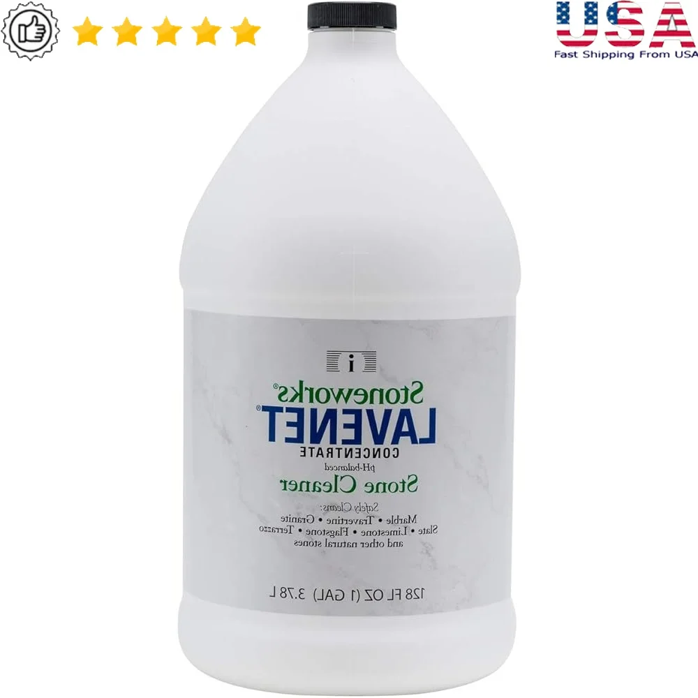 

pH Balanced Natural Stone Cleaner 1 Gallon Marble Granite Travertine Limestone Terrazzo Slate Flagstone No Rinse Film Free