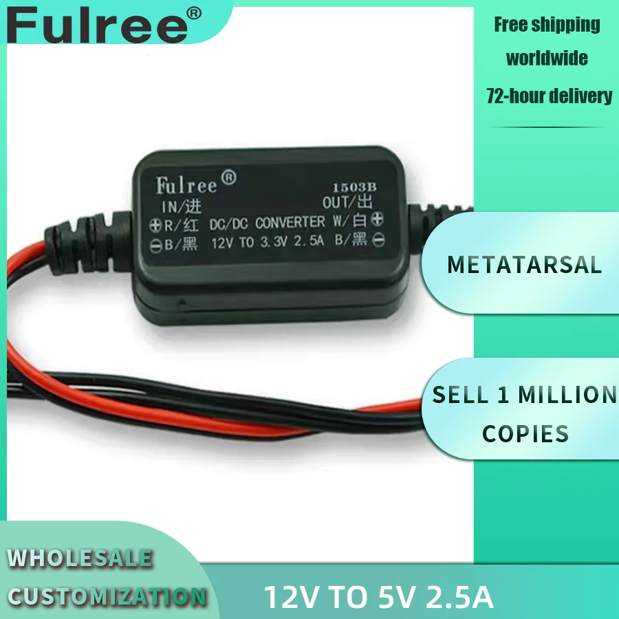 12V to 5V 6V 2.5A 9V 1A DC DC Step Down Voltage Car Power Converter DVR Driving Camera Recorder Supply 12 Volt to 5 6 9 Volt