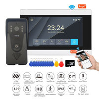 Tuya 1080P 7 Inch Color Touch Screen Wireless WiFi Video Doorbell Smart APP Home Intercom Kit for RFID Access Control System