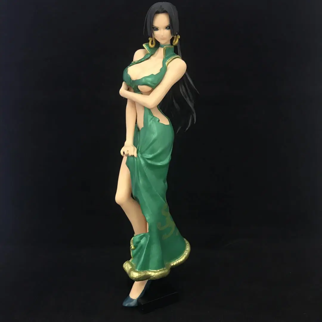 Anime One Piece Figures Boa Hancock Battle Damage Cheongsam Girl Action Figure Doll Model Collection Figurines Gift Kids Toys