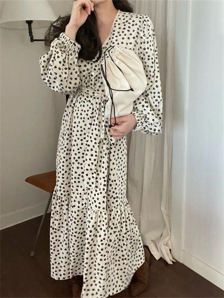 Robe longue éducative pour femme, robe d'été de printemps, robe vintage élégante, robe de femme Traf, robe officielle