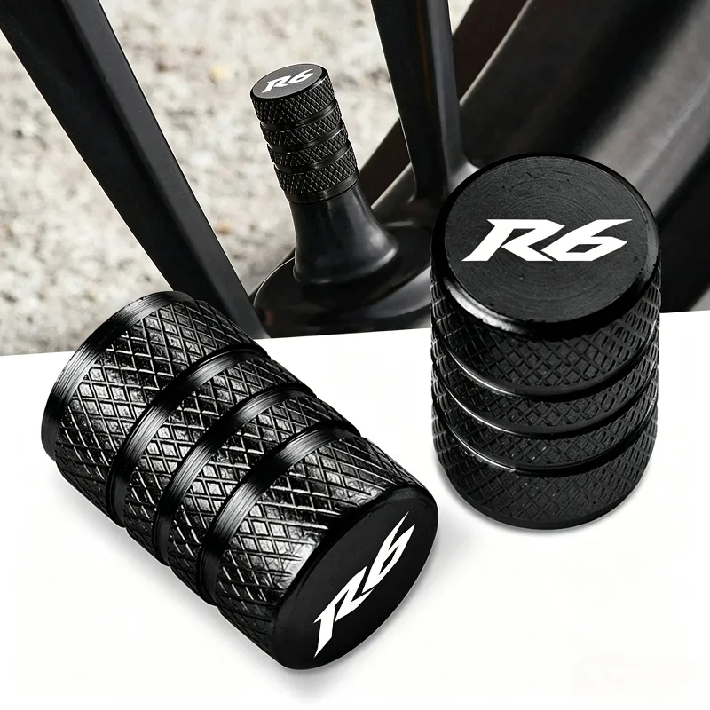 For Yamaha YZFR6 YZF-R6 YZF R6 R6S 1999-2015 2PCS Motorcycle Tire Valve Air Port Stem Cover Cap Plug CNC Aluminum Accessories