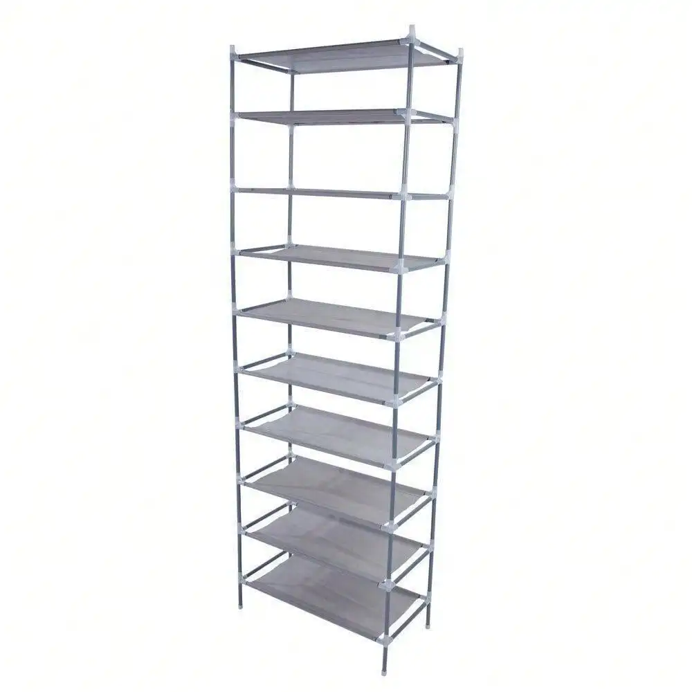 10 Tier Home Storage Holder Cabinet Shelf Heavy Duty Shoe Tower Rack Closet