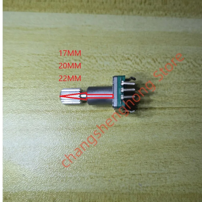 1pcs  for ALPS EC11 encoder 30, location 15, pulse point with switch, saw tooth shaft length 17 20 22MM