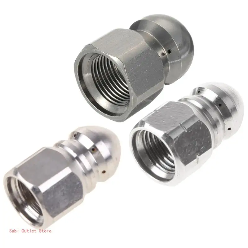 Stainless Steel Pressure Washer Jet Nozzle Bsp Female Rotary Sewer Cleaning Nozzle Pipe Drain Wash for Head Tools