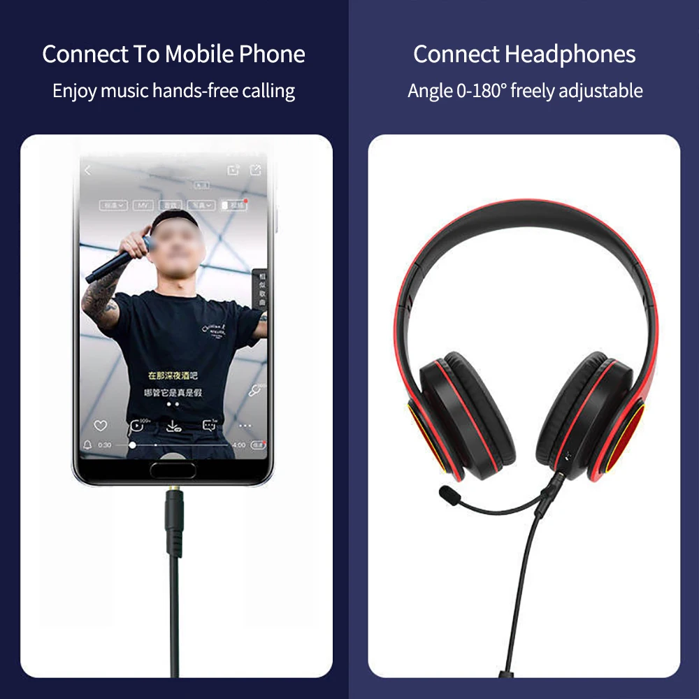 1.2 متر V3 POR Boom كابل ميكروفون ل 3.5 مللي متر سماعة مع مكثف هيئة التصنيع العسكري للهاتف الكمبيوتر ل Boompro سماعة الألعاب V-MODA