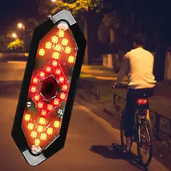 Bike Tail Light With Turn Signals Wireless Remote Control Waterproof Bicycle Rear Light Bicycle Warning Light With Horn