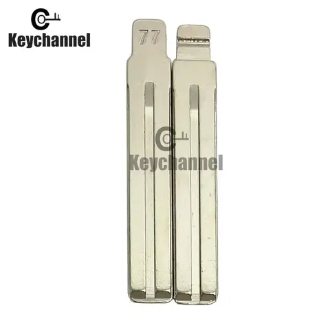 키채널 10PCS 77 # KD 블레이드 TOY48 접이식 Fob 빈 자동차 키 플립 블레이드 KEYDIY KD VVDI Xhorse for Kia Hyundai Elantra Lexus