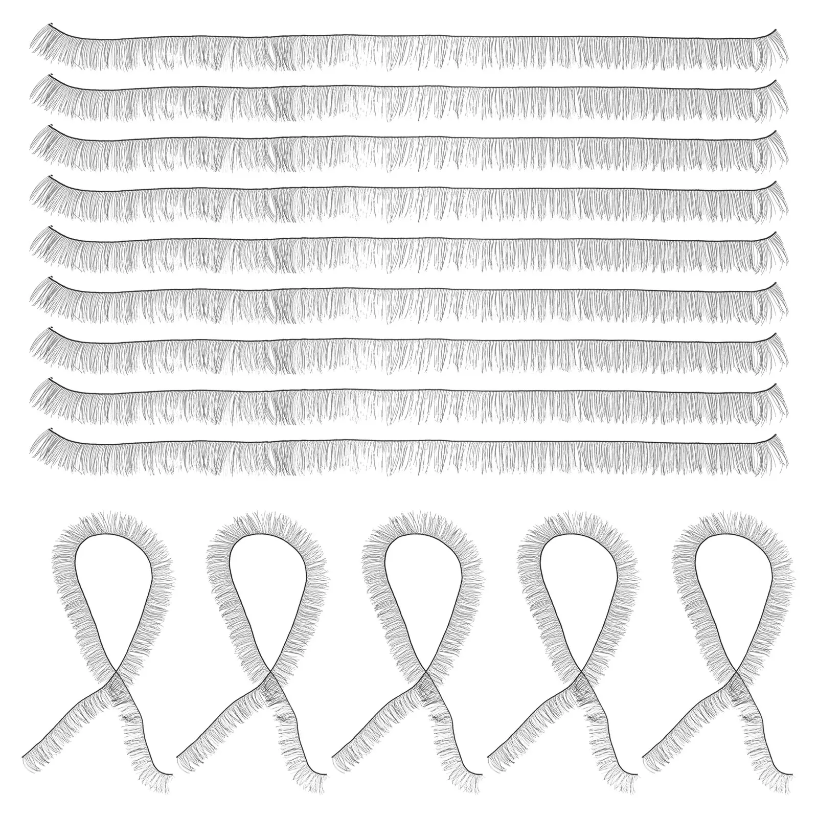 30 pièces Faux cils épais longs Style naturel idéal pour l'artisanat de bricolage accessoires de cils fournitures cils artisanaux