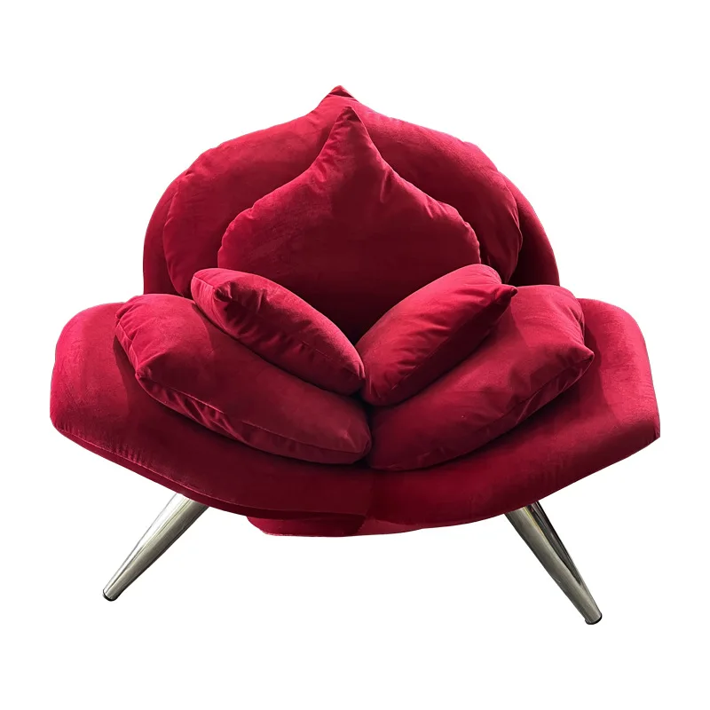 

FRP creative villa living room special-shaped flower casual armrest sofa chair